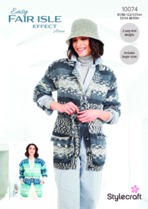 Stylecraft Cardigans in Easy Fair Isle Effect Aran 10074