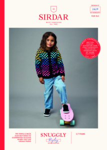 Speed Check Cardigan in Sirdar Snuggly Replay DK (2629)