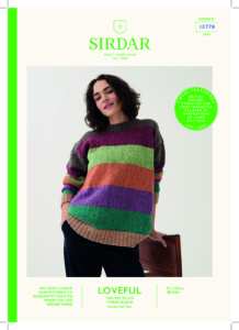 Timeless Striped Sweater in Sirdar Loveful 100% Recycled Tweed Blend DK (10778)