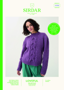 Puff Sleeve Sweater in Sirdar Loveful 100% Recycled Tweed Blend DK (10783)