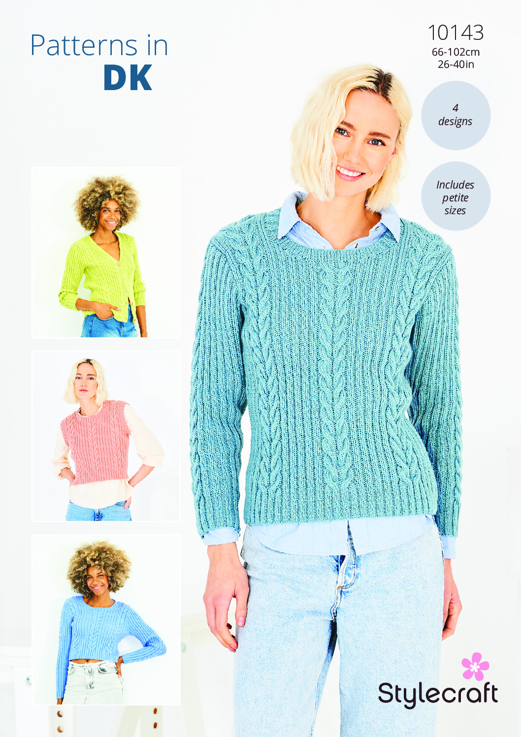 Stylecraft Sweater, Cardigan & Tank Top in Special DK 10143