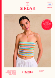 Lace Me Up Crochet Tube Top in Sirdar Stories DK (10831)