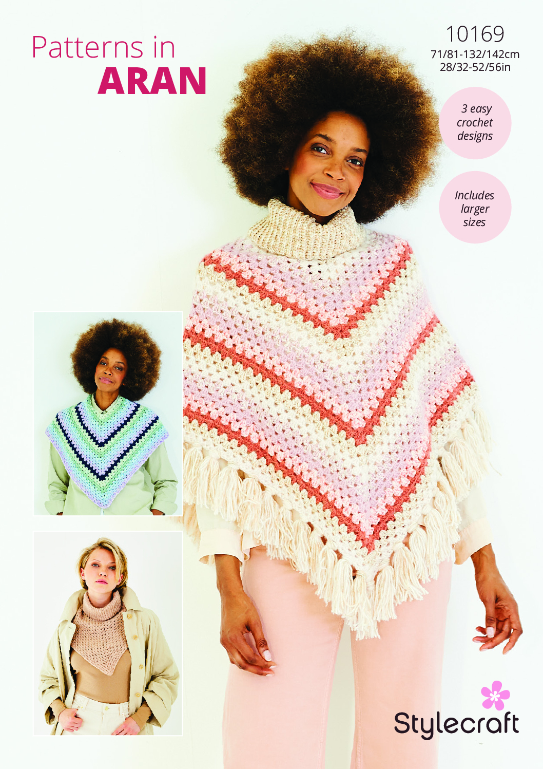 Stylecraft Crochet Ponchos & Dickie in Grace & Serene Aran 10169