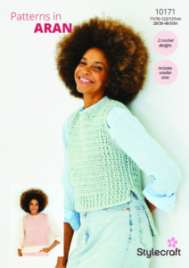 Stylecraft Crochet Tank Tops in Grace & Serene Aran 10171