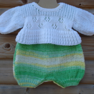 Baby Outfit 0-6 months - Green/White