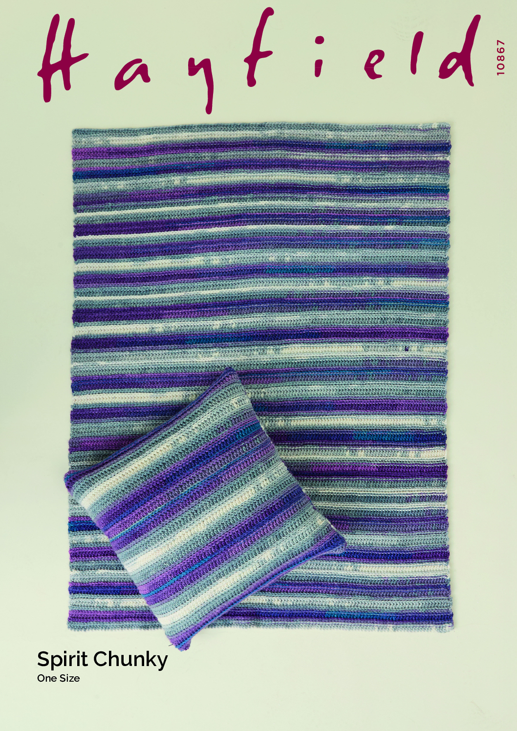 Crochet Blanket & Cushion Cover in Hayfield Spirit Chunky (10867)