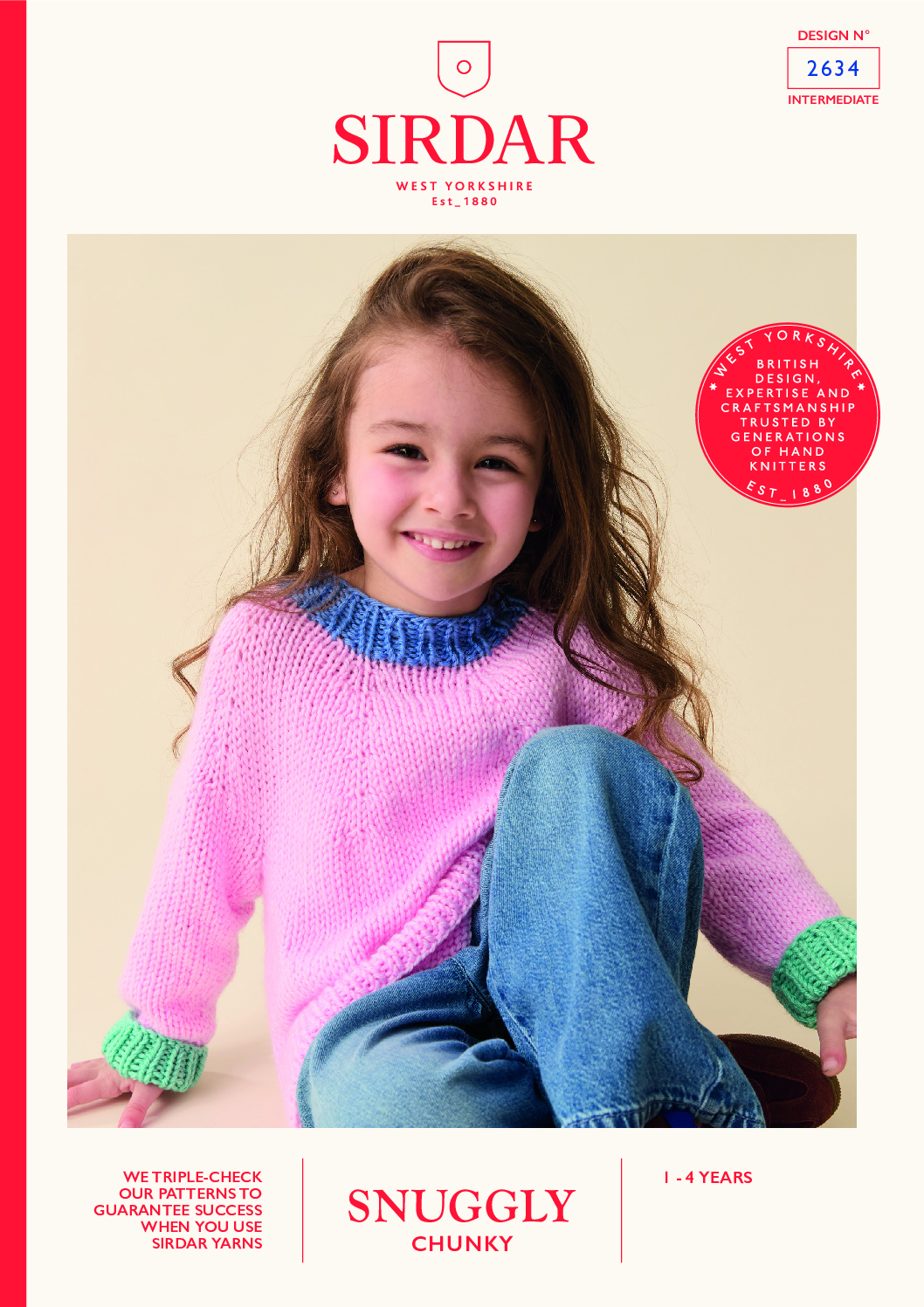 Scandi Pop Sweater in Sirdar Snuggly Chunky (2634)