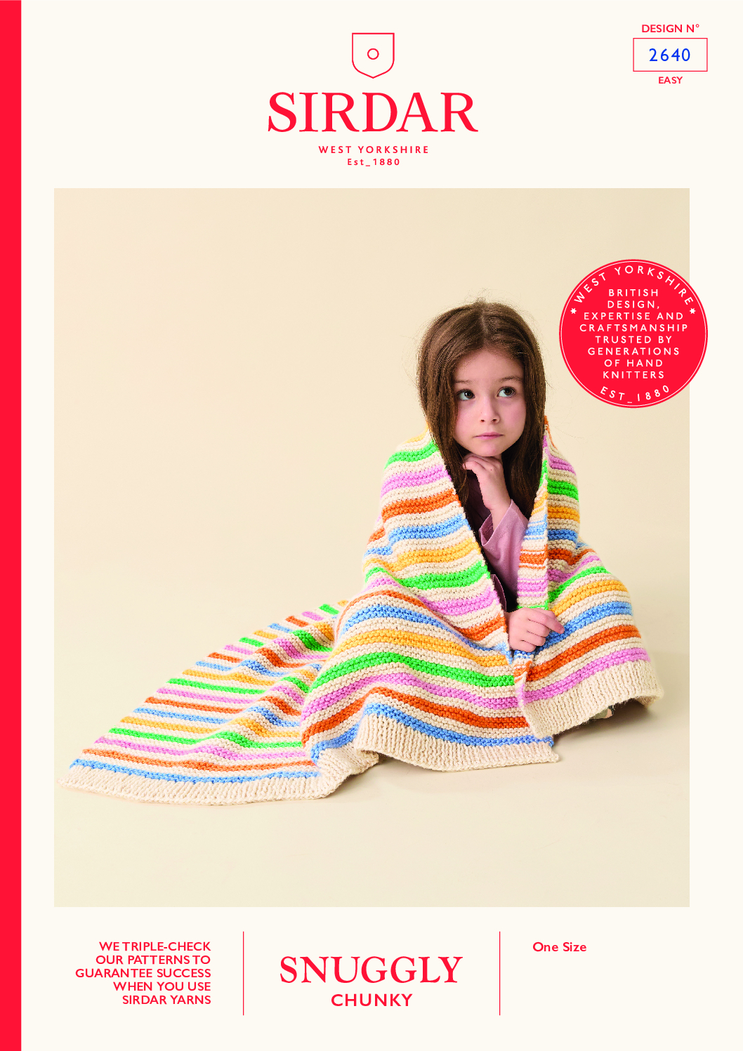 Scandi Stripes Blanket in Sirdar Snuggly Chunky (2640)