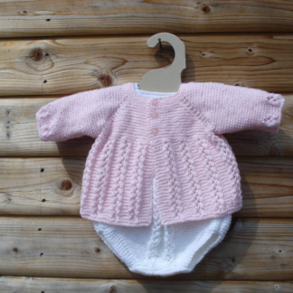 Baby Outfit 0-6 months - Pink & White