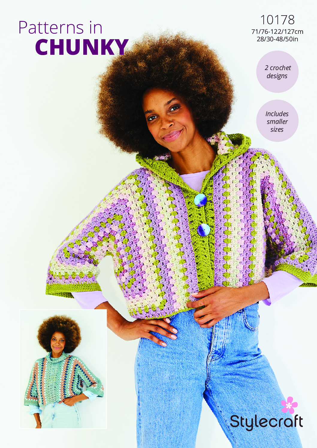 Stylecraft Crochet Sweater & Cardigan in Softie & Moorland Chunky 10178