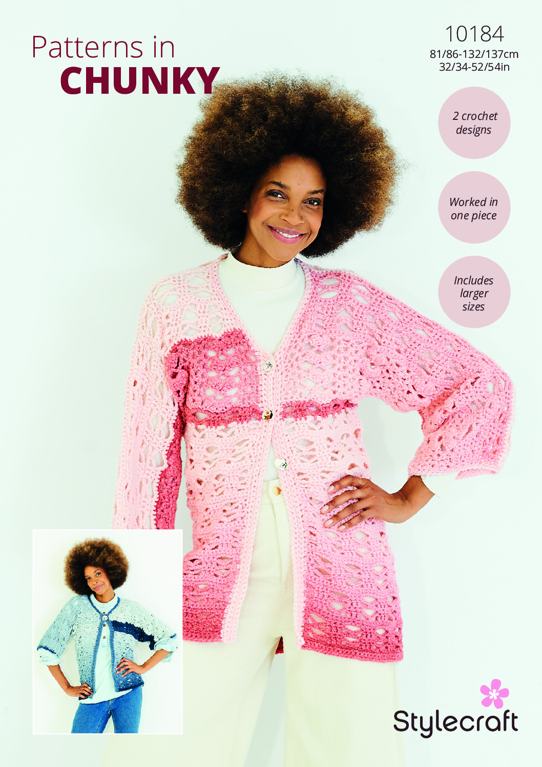 Stylecraft Crochet Up & Over Jackets in Horizon Chunky 10184