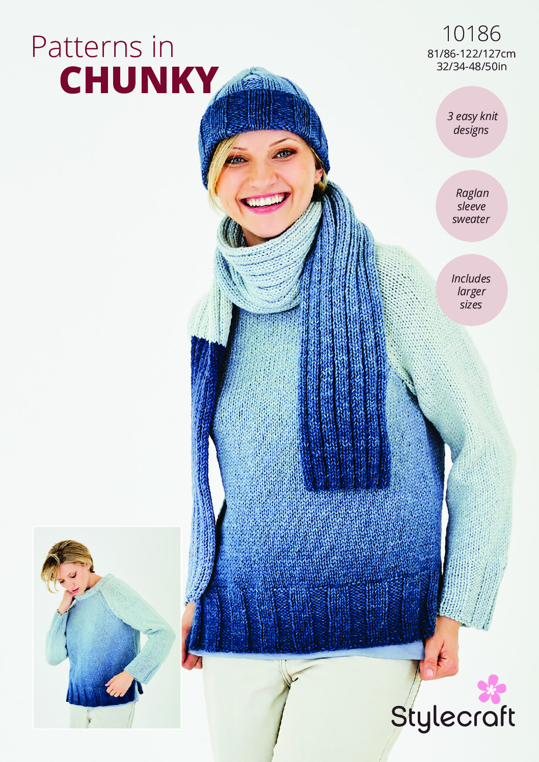 Stylecraft Sweater, Hat & Scarf in Horizon Chunky 10186