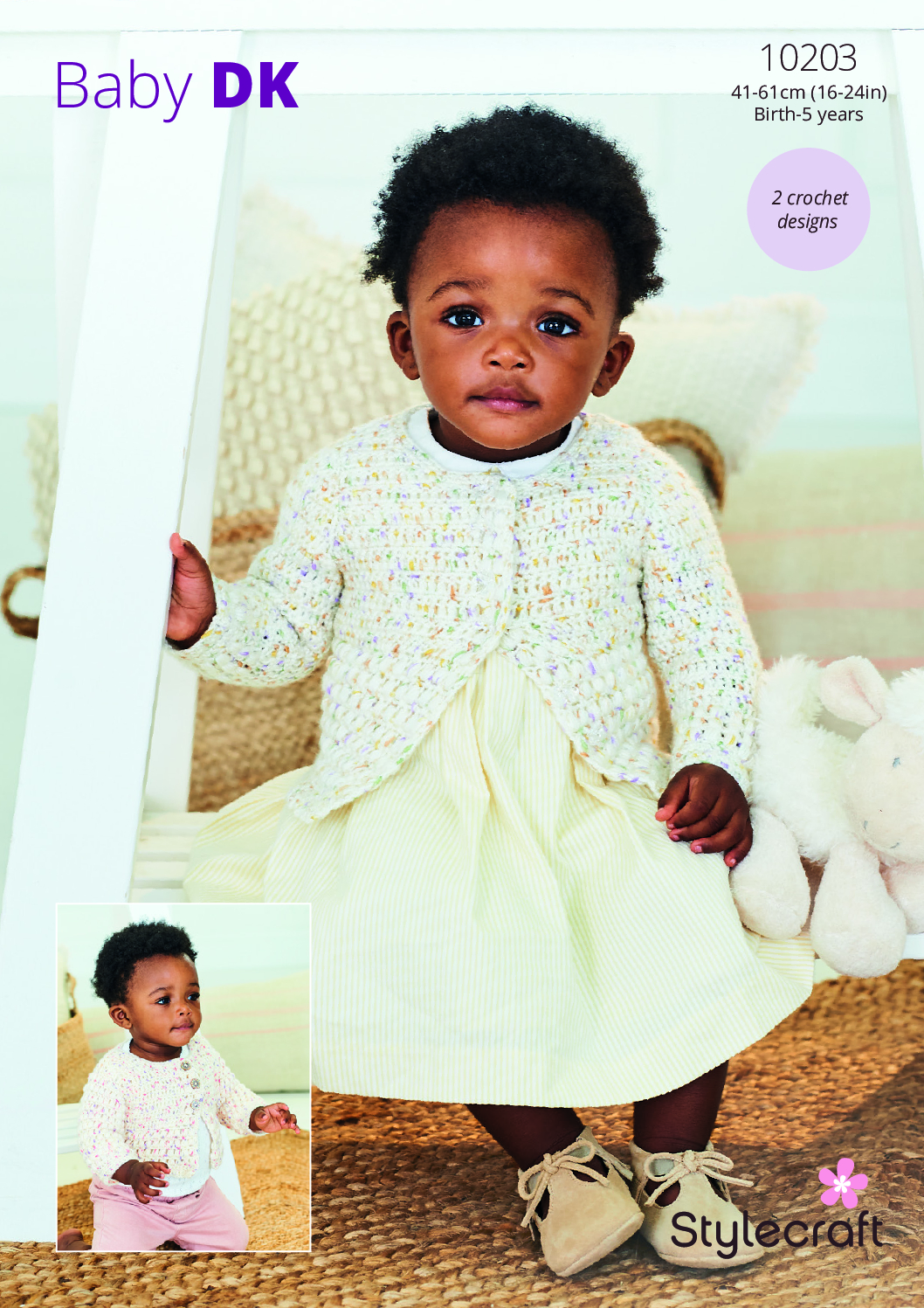 Stylecraft Crochet Cardigans in Bambino Dotty DK 10203