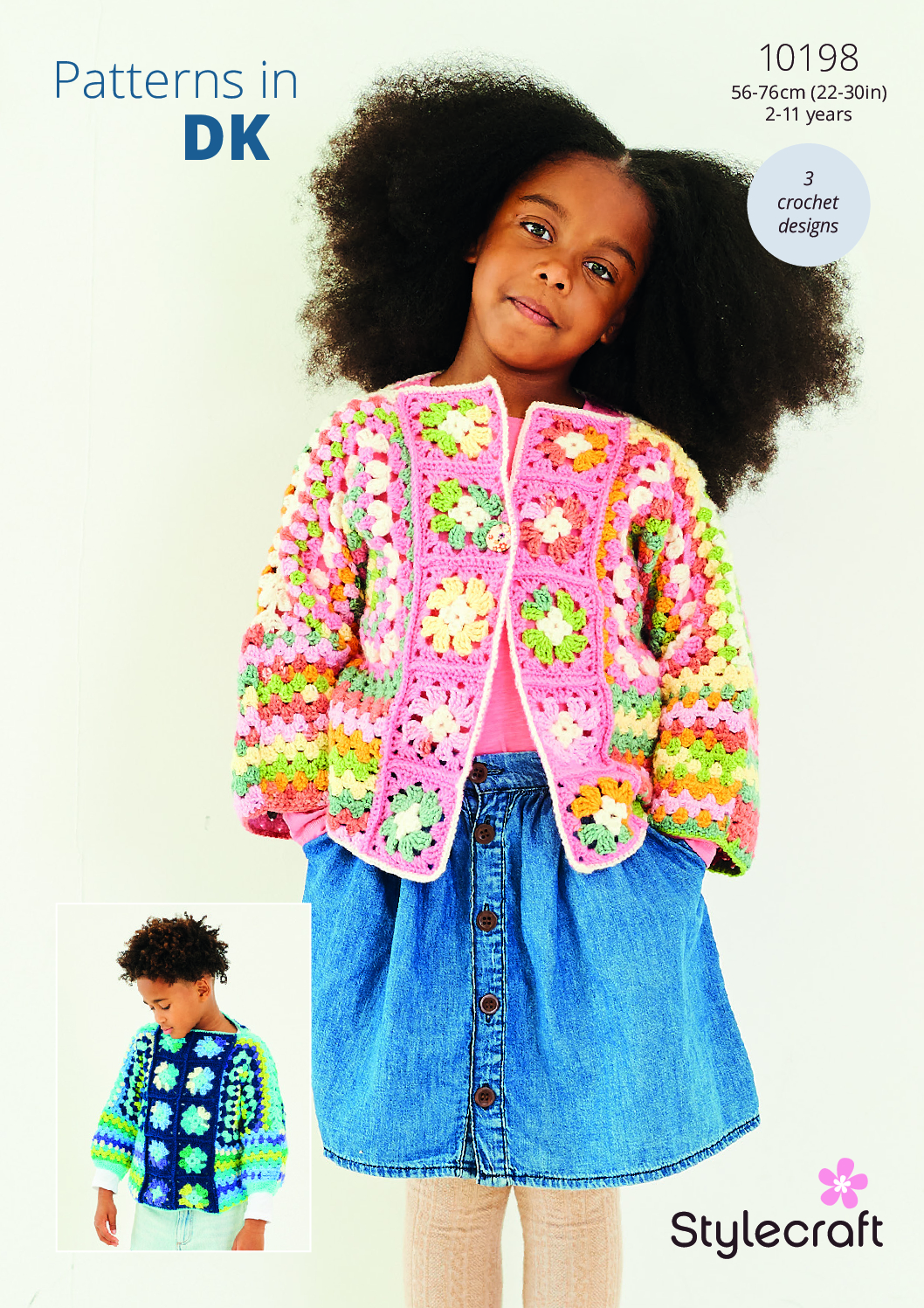 Stylecraft Crochet Sweater, Cardigan & Scarf in Wondersoft Merry Go Round DK/Special DK 10198