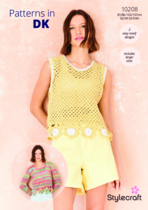 Stylecraft Crochet Vest & Sweater in Cotton Twist DK/Colour Burst DK 10208