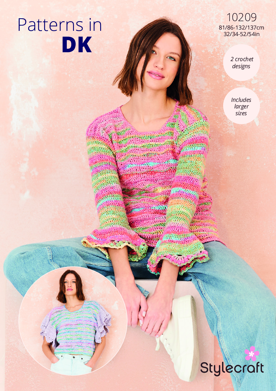 Stylecraft Crochet T-Shirt & Sweater in Cotton Twist DK/Colour Burst DK 10209