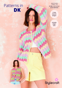 Stylecraft Waistcoat & Cardigan in Cotton Twist DK/Colour Burst DK 10210