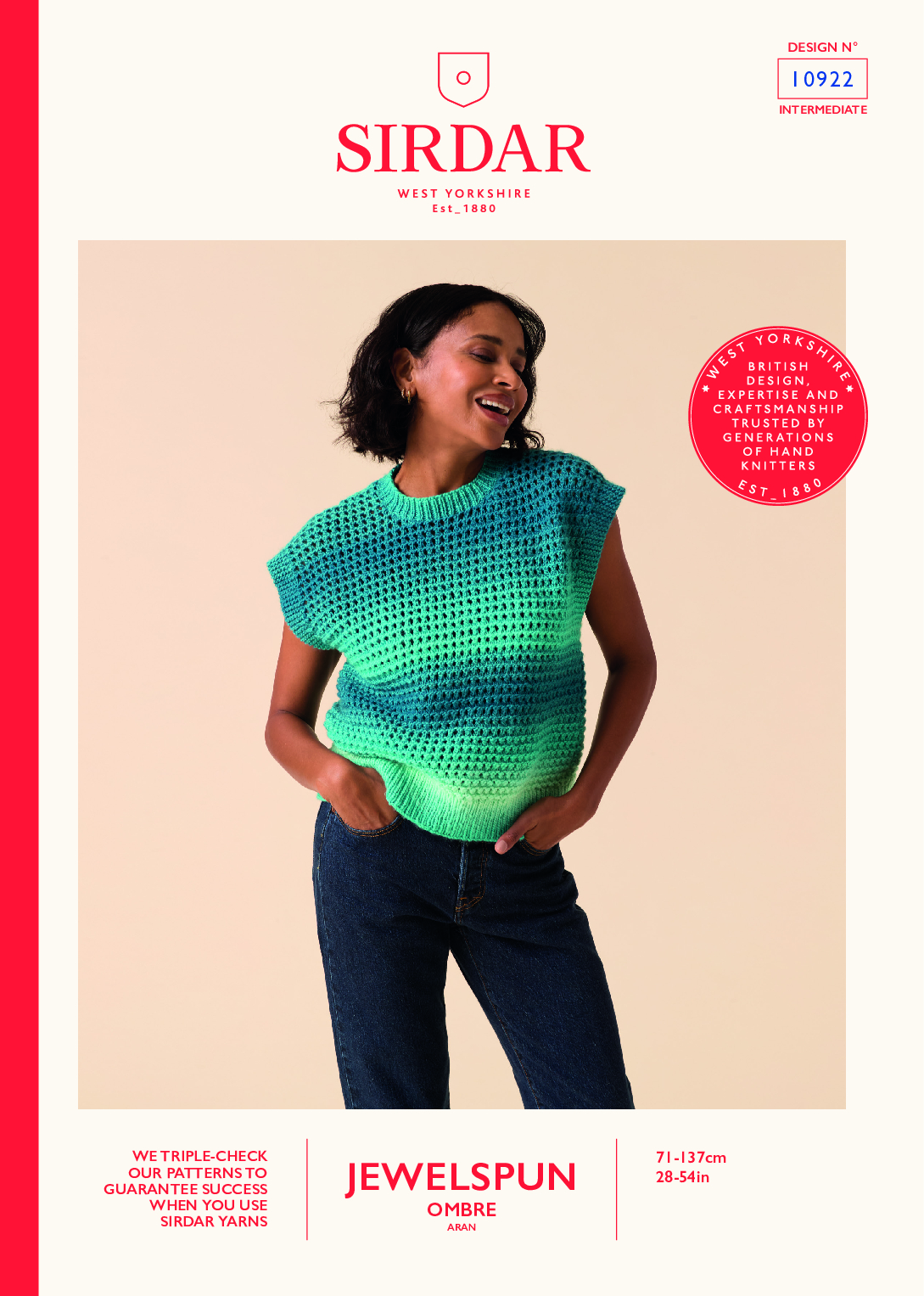 Shade-Shifting Circular Tank in Sirdar Jewelspun Ombre Aran (10922)