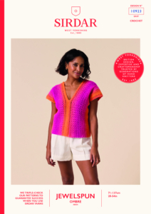 Rhythmic Colour Crochet Top in Sirdar Jewelspun Ombre Aran (10923)