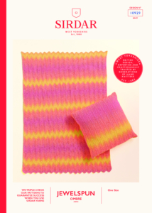 Rippling Colour Sofa Set in Sirdar Jewelspun Ombre Aran (10929)