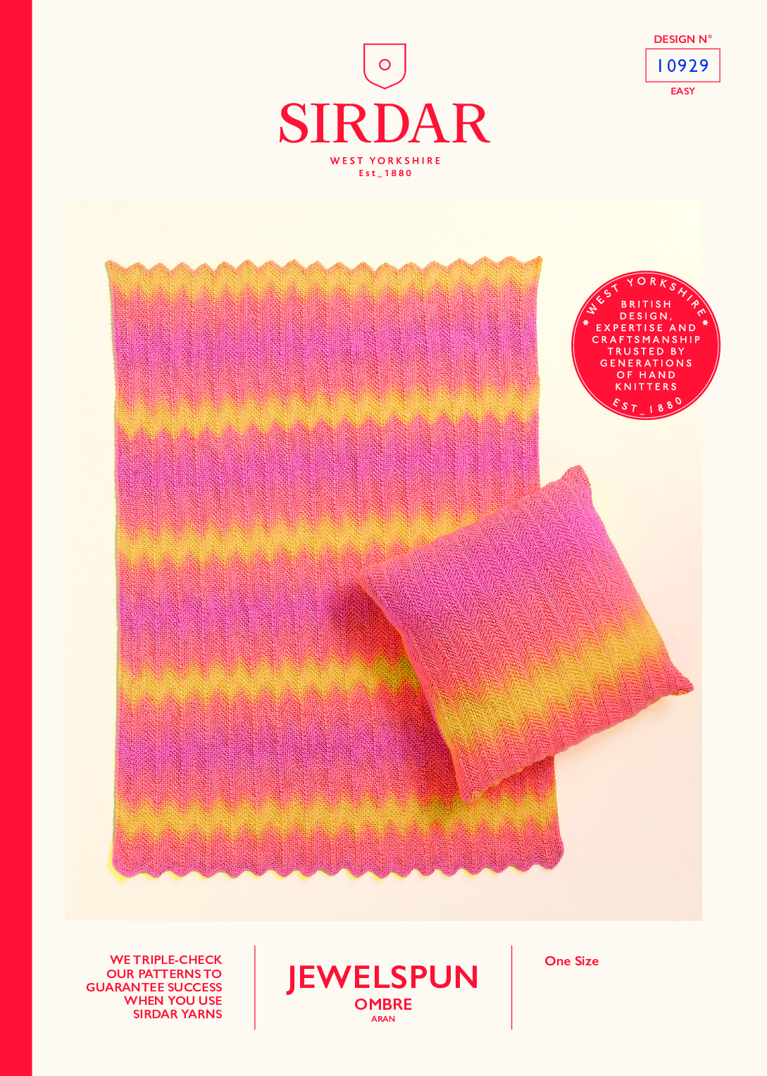 Rippling Colour Sofa Set in Sirdar Jewelspun Ombre Aran (10929)