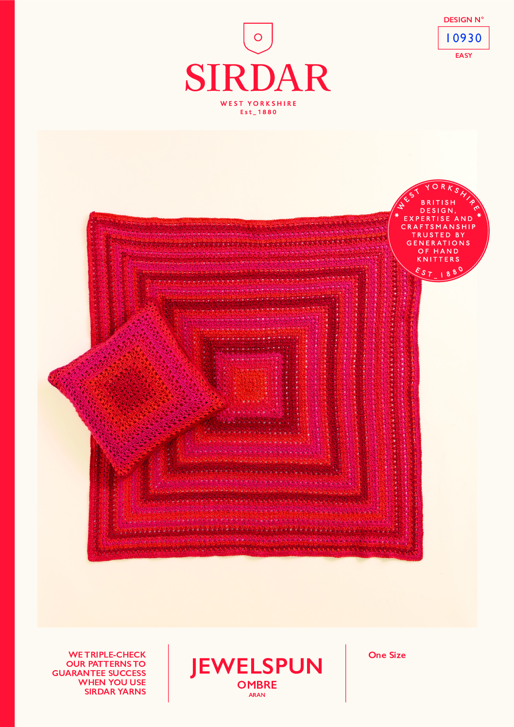 Radiant Crochet Blanket in Sirdar Jewelspun Ombre Aran (10930)