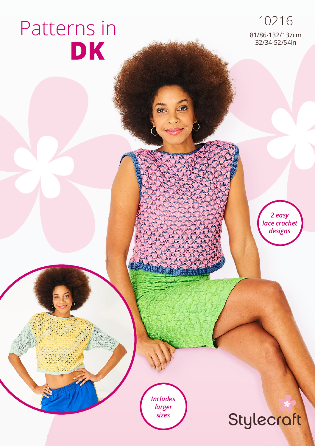 Stylecraft Crochet Top & Sweater in Naturals - Bamboo & Cotton DK 10216