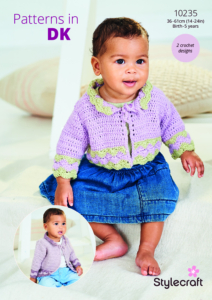Stylecraft Crochet Cardigans in Bambino DK 10235