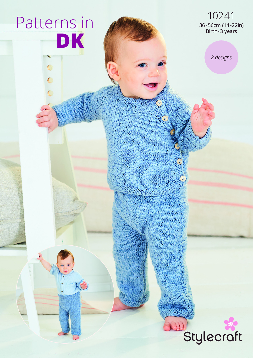 Stylecraft Cardigan & Trousers in Bambino DK 10241
