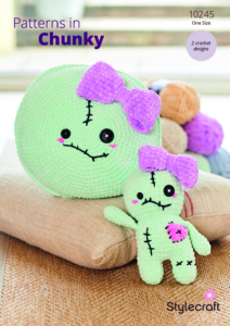Stylecraft Voodoo Doll Plushie & Cushion in Chenille Chunky 10245