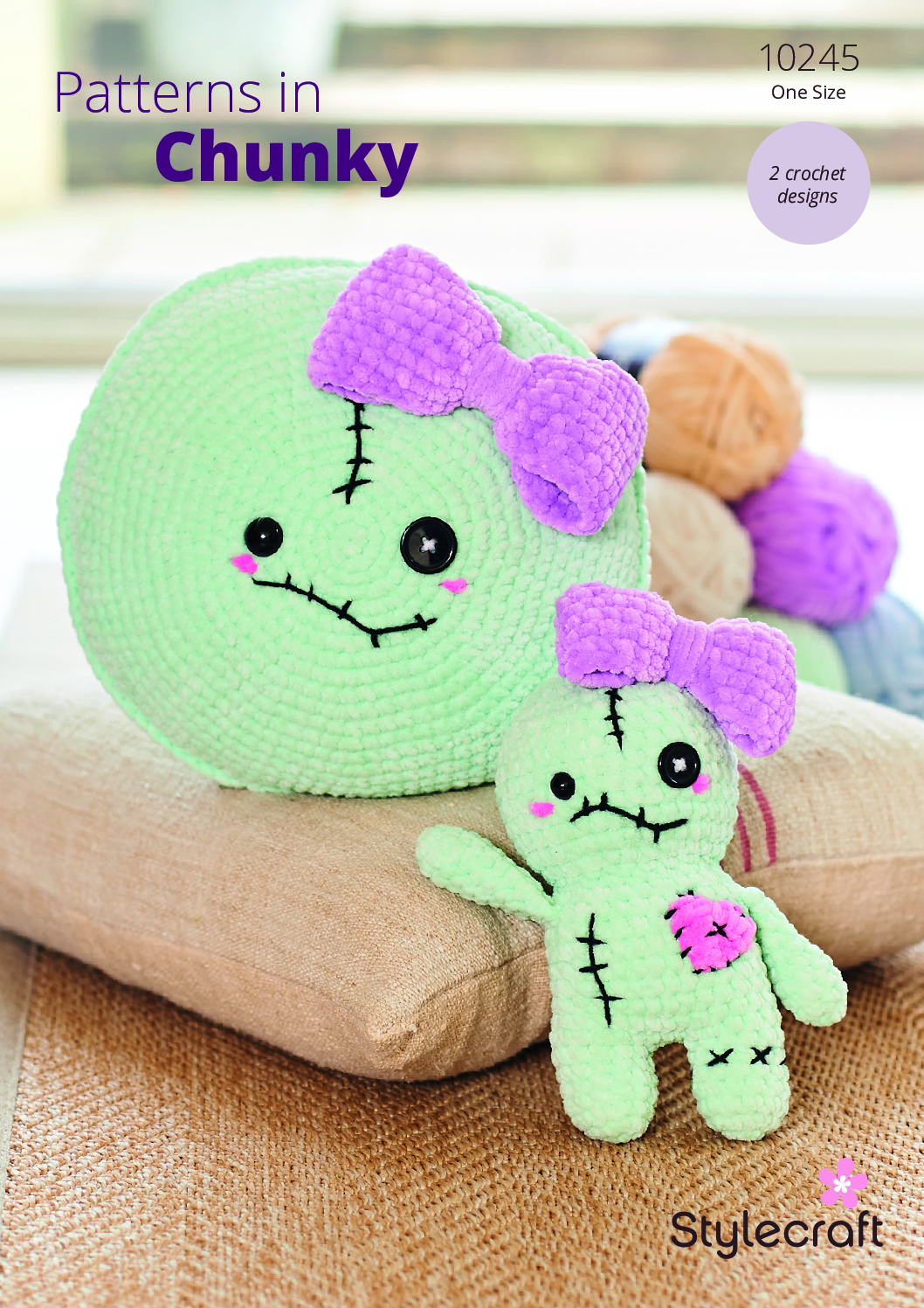Stylecraft Voodoo Doll Plushie & Cushion in Chenille Chunky 10245