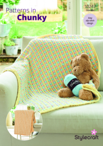 Stylecraft Baby Blankets in Chenille Chunky 10247
