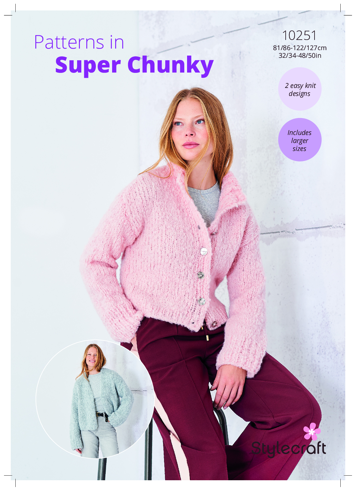 Stylecraft Jackets in Cloudlike Super Chunky 10251