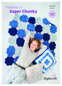 Stylecraft Crochet Blanket & Cushion in Cloudlike Super Chunky 10257
