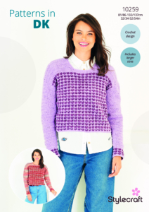 Stylecraft Crochet Sweaters in ReCreate DK, Special DK & Colour Burst DK 10259