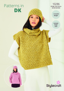 Stylecraft Textured Crochet Sweater, Tank & Hat in Life DK/Naturals Pure Wool 10286