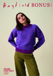 Ripple Round Neck Sweater in Hayfield Bonus Marl Chunky (10944)