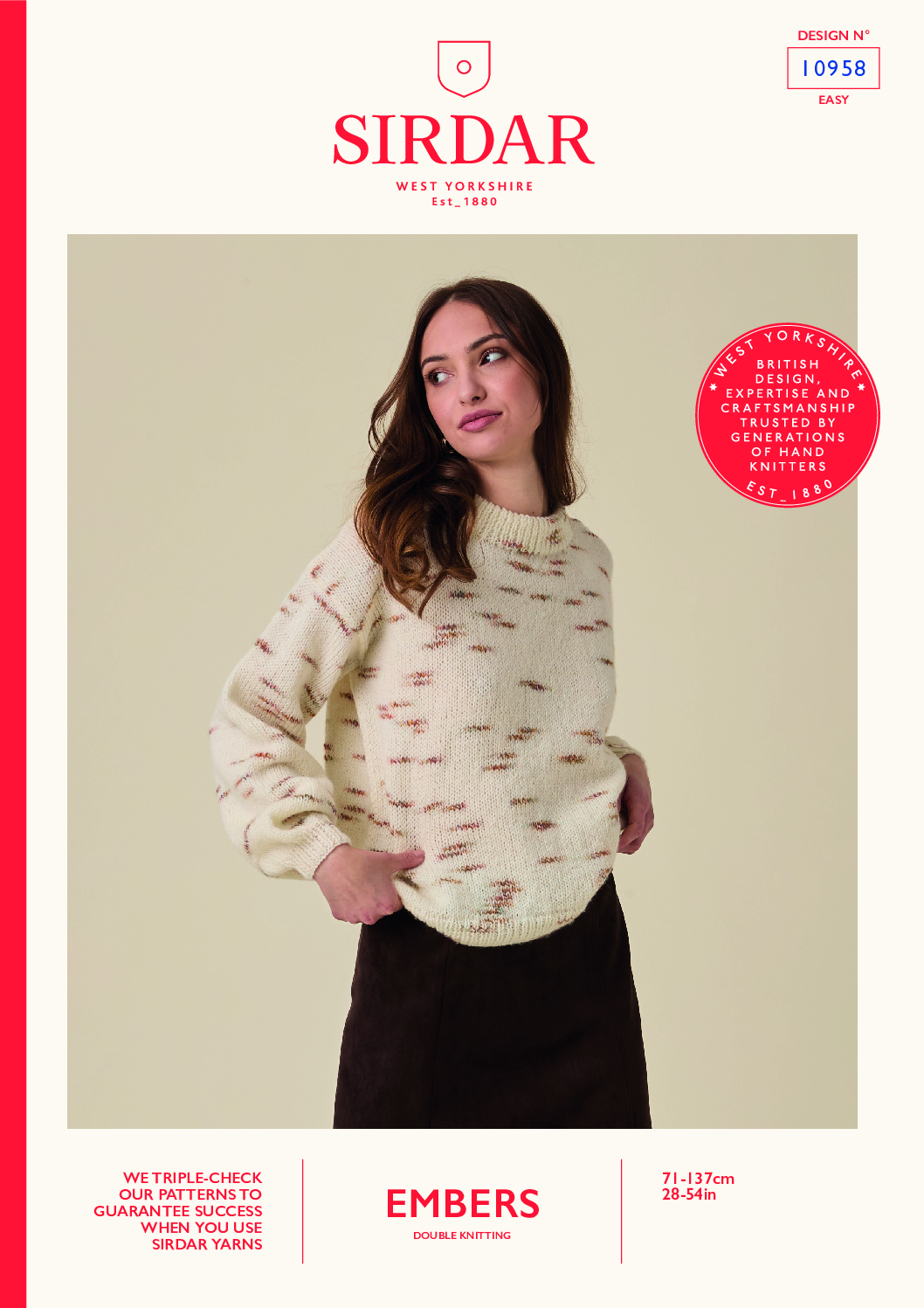 Bright Spark Sweater in Sirdar Embers (10958)