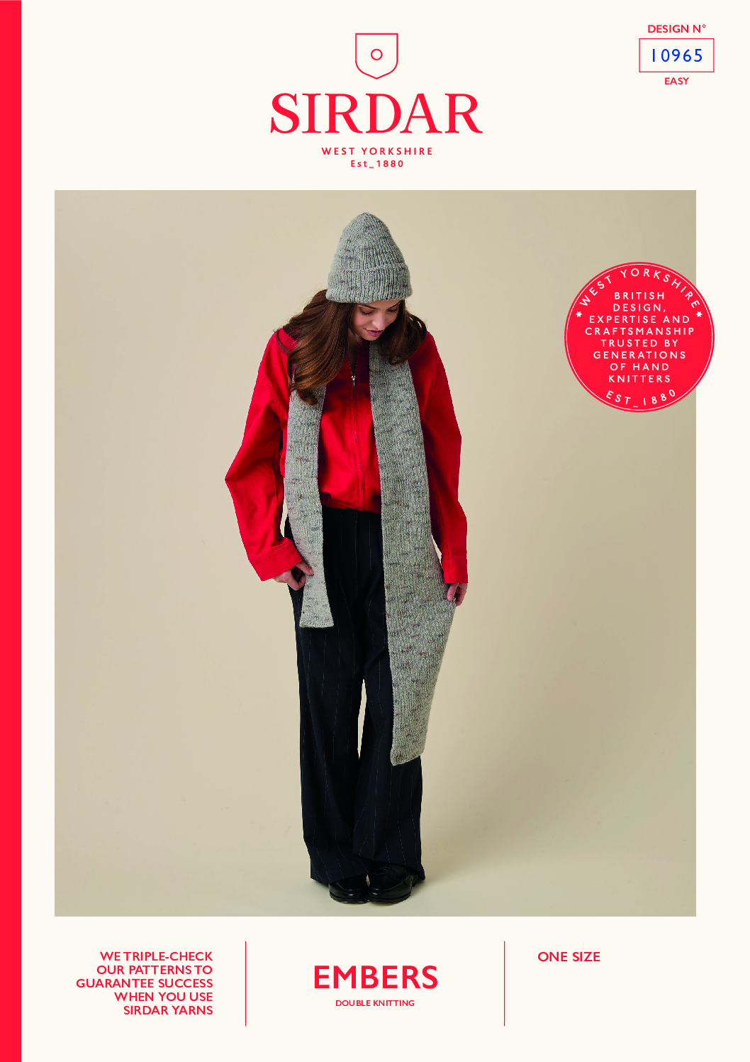 Match Hat & Scarf Set in Sirdar Embers (10965)